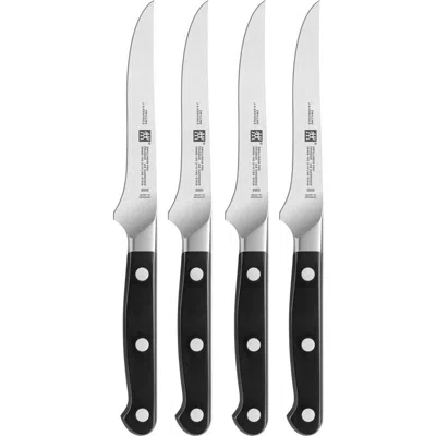 Zwilling J.a. Henckels 'pro' Steak Knives In Black/silver