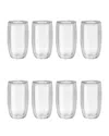 Zwilling J.a. Henckels Set Of 8 Doublewall Latte Glasses