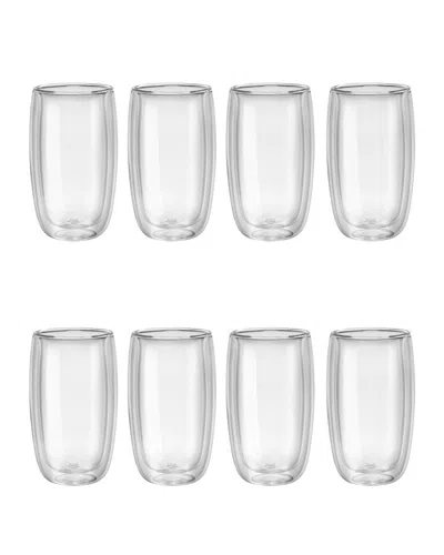 Zwilling J.a. Henckels Set Of 8 Doublewall Latte Glasses
