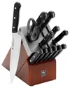 Zwilling J.a. Henckels Solution 14pc Self-sharpening Knife Block Set In Black