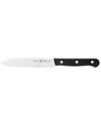 Zwilling J.a. Henckels Solution 5in Serrated Utility Knife In Black