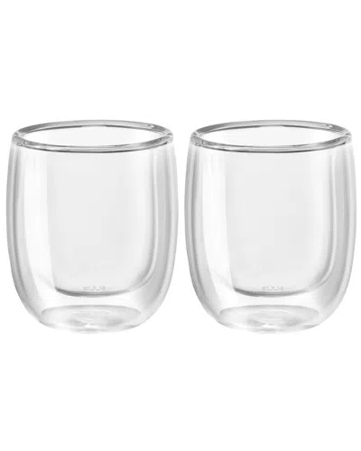 Zwilling J.a. Henckels Sorrento Set Of 2 Doublewall Espresso Glasses