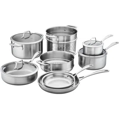 Zwilling J.a. Henckels Spirit 12 Piece Stainless Steel Cookware Set In Silver