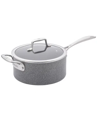 Zwilling J.a. Henckels Vitale 4qt Aluminum Nonstick Saucepan With Handle Helper & Lid In Gray