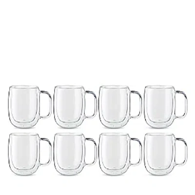 Zwilling J.a. Henckels Zwiling J.a. Henckels Sorrento Plus Coffee Glass Mug, Set Of 8 In Transparent
