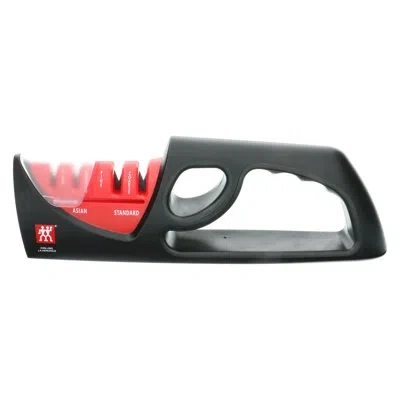 Zwilling J.a. Henckels Zwilling 4-stage Pull Through Knife Sharpener In Black;red