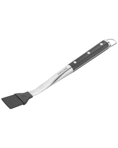 Zwilling J.a. Henckels Zwilling Bbq+ 16in Silicone Basting Brush With Stainless Steel Handle In Brown