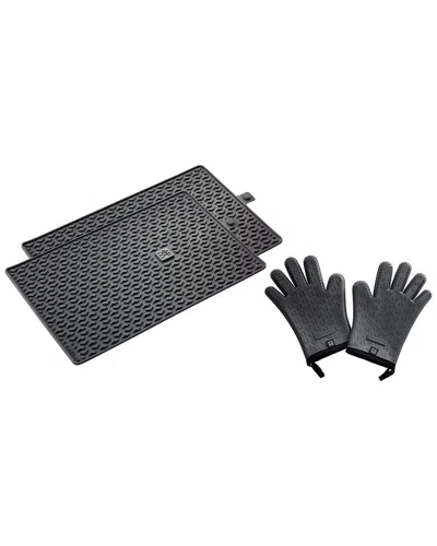 Zwilling J.a. Henckels Zwilling Bbq+ 3pc Silicone Grill Mat & Gloves Set