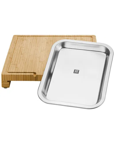 Zwilling J.a. Henckels Zwilling Bbq+ Bamboo Cutting Board With Tray In Blue