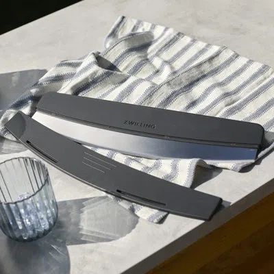 Zwilling J.a. Henckels Zwilling Bbq+ Rocking Pizza Cutter - Stainless Steel In Matte Black
