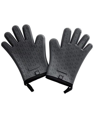 Zwilling J.a. Henckels Zwilling Bbq+ Silicone Gloves Pair In Black