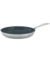 Zwilling J.a. Henckels Zwilling Clad Cfx 12in Stainless Steel Ceramic Nonstick Fry Pan In Metallic