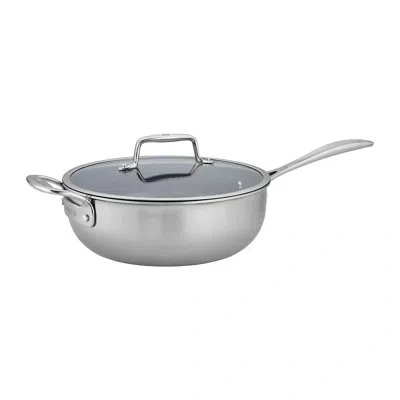 Zwilling J.a. Henckels Zwilling Clad Cfx 4.5-qt Stainless Steel Ceramic Nonstick Perfect Pan In Silver