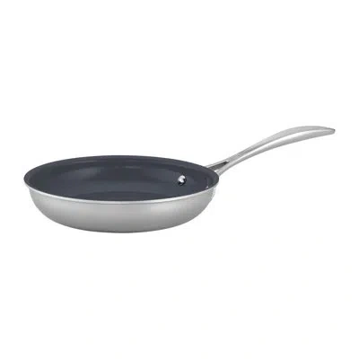 Zwilling J.a. Henckels Zwilling Clad Cfx Stainless Steel Ceramic Nonstick Fry Pan In Silver;black