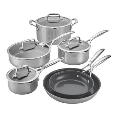 Zwilling J.a. Henckels Zwilling Energy Plus 10-piece Stainless Steel Ceramic Nonstick Cookware Set