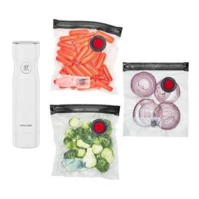 Zwilling J.a. Henckels Zwilling Fresh & Save 4-piece Vacuum Sealer Small Bag Starter Set In White