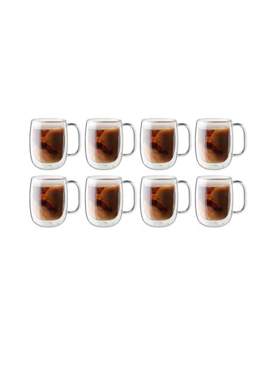 Zwilling J.a. Henckels Zwilling J. A. Henckels Sorrento Plus 8-piece Double-wall Glass Coffee Mug Set In Brown