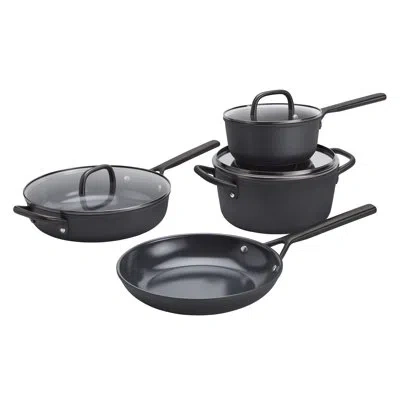 Zwilling J.a. Henckels Zwilling Milano 7-pc Aluminum Ceramic Nonstick Cookware Set In Black