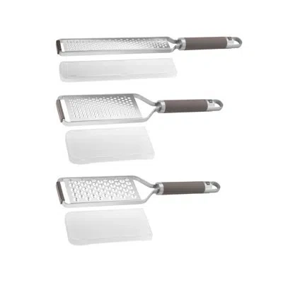 Zwilling J.a. Henckels Zwilling Pro Tools 3-piece Grater Set In Silver,gray