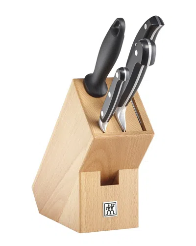 Zwilling J.a. Henckels Zwilling Professional S 5pc Asian Knife Block Set In Black