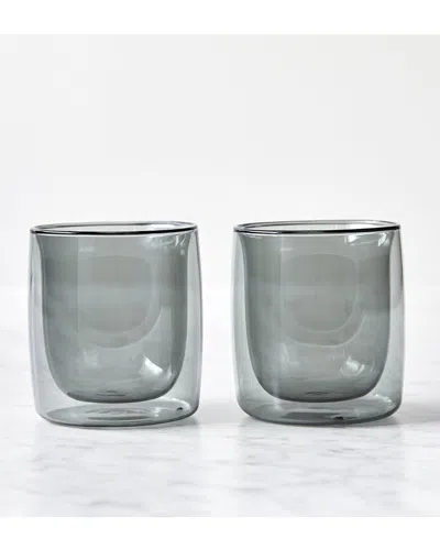 Zwilling J.a. Henckels Zwilling Sorrento 2pc Double-wall Tumbler Glass Set In Gray