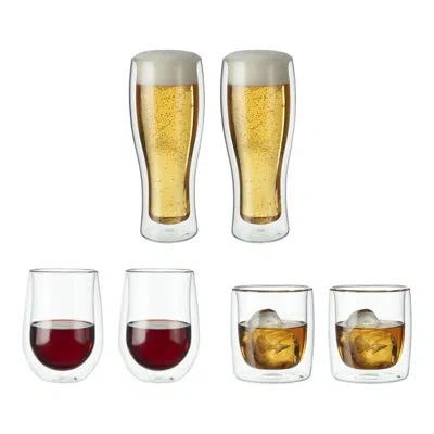 Zwilling J.a. Henckels Zwilling Sorrento 6-piece Double-wall Entertaining Glassware Set In Clear