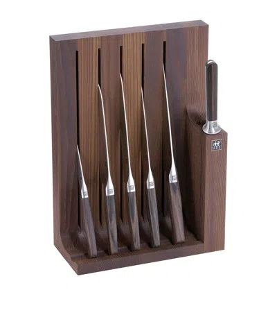Zwilling Magnetic Knife Block Set In Brown