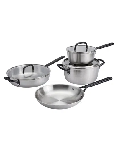 Zwilling Milano 7-piece Tri-ply Stainless Steel Cookware Set In Silver