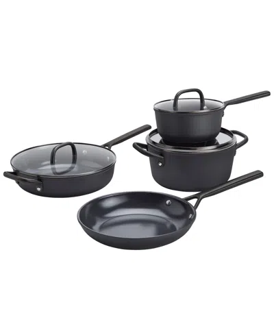Zwilling Milano Aluminum 7-piece Nonstick Cookware Set In Black