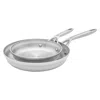 Zwilling Motion Stainless Steel 2-pc Stainless Steel Fry Pan Set In Silver