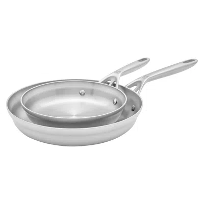 ZWILLING MOTION STAINLESS STEEL 2-PC STAINLESS STEEL FRY PAN SET