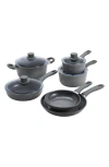 Zwilling Parma Plus Ceramic 10-pc Aluminum Ceramic Nonstick Cookware Set In Gray