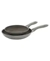 Zwilling Parma Plus 2-pc Aluminum Nonstick Fry Pan Set In Gray