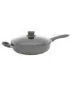 Zwilling Parma Plus Aluminum Nonstick 3.9 Qt Saute Pan With Helper Handle And Lid In Gray