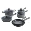Zwilling Parma Plus Ceramic 10-pc Aluminum Ceramic Nonstick Cookware Set In Gray