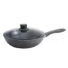 Zwilling Parma Plus Ceramic 11-inch Aluminum Ceramic Nonstick Wok With Lid In Gray