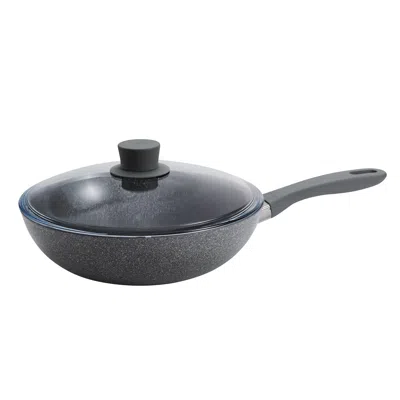 Zwilling Parma Plus Ceramic 11-inch Aluminum Ceramic Nonstick Wok With Lid In Gray