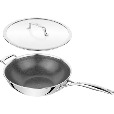 Zwilling Peak 12-inch Stainless Steel Ceramic Nonstick Dual Performance Wok With Lid In Multi