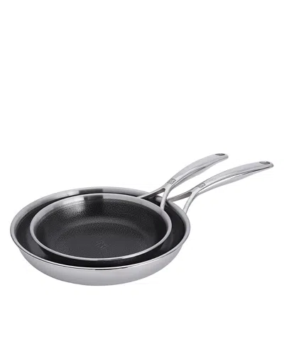 Zwilling Peak Stainless Steel Dual Performance Ceramic Fry Pans, Set Of 2 In Multi
