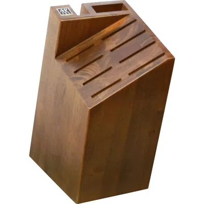 Zwilling Pro 10-piece Knife Walnut Wood Block In Brown