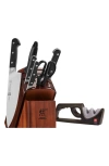 Zwilling Pro 7-piece Knife Block Set With Bonus Sharpener In Brown