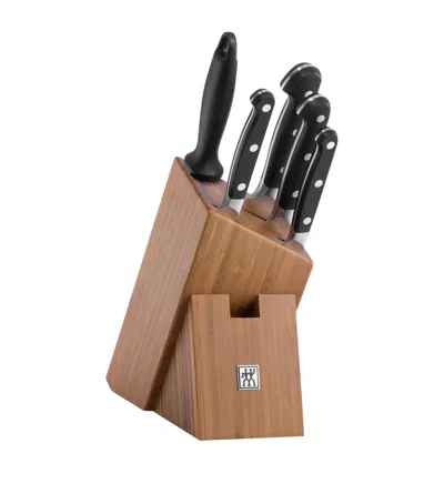 Zwilling Pro Knife Block Set In Silver