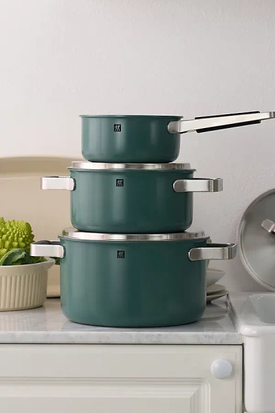 Zwilling Pure 3-piece Cookware Pot Set In Green At Urban Outfitters