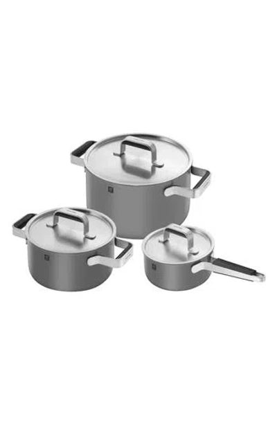ZWILLING ZWILLING PURE 6-PIECE NONSTICK STAINLESS STEEL COOKWARE SET