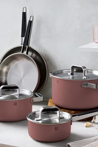Zwilling Pure 8-pc Stainless Steel Cookware Set In Rose Gold At Urban Outfitters In Pink
