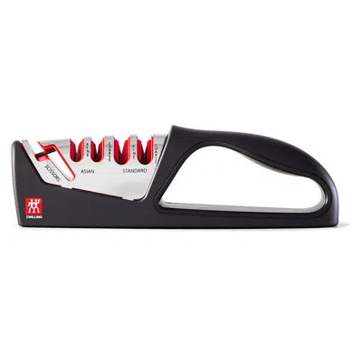 Zwilling Razor-sharp 4-stage Pull Through Knife Sharpener With Shear Sharpener, German Engineered Informed By In Black
