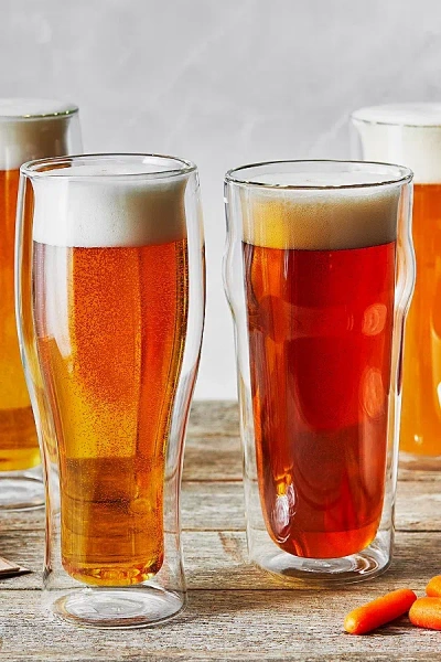 Zwilling Sorrento Double-wall Pint Beer Glass Set In Clear At Urban Outfitters