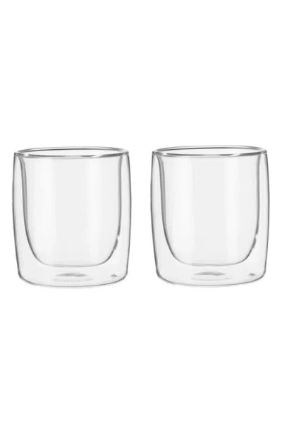 Zwilling Sorrento Set Of 2 Double Wall Bar Glasses In Transparent