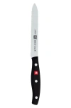 Zwilling Twin Signature 5-inch Serrated Edge Knife In Silver