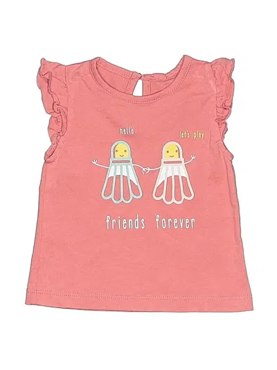 Pre-owned Zy Baby Babies' Sleeveless T-shirt In Pink